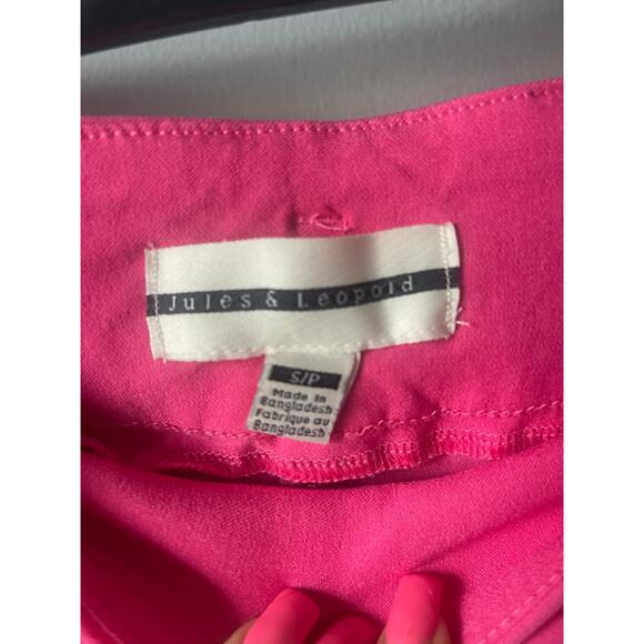 Jules & Leopold Hot Pink Trouser Pants with Belt - Picture 3 of 5
